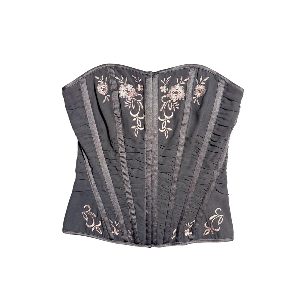 Charlotte Russe Premium Embroidered Corset Top